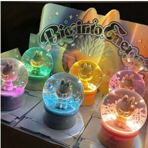 Biginto Energy Crystal Ball Labubu snow globe 🔮 Lights up ! 💡 

You Get only One